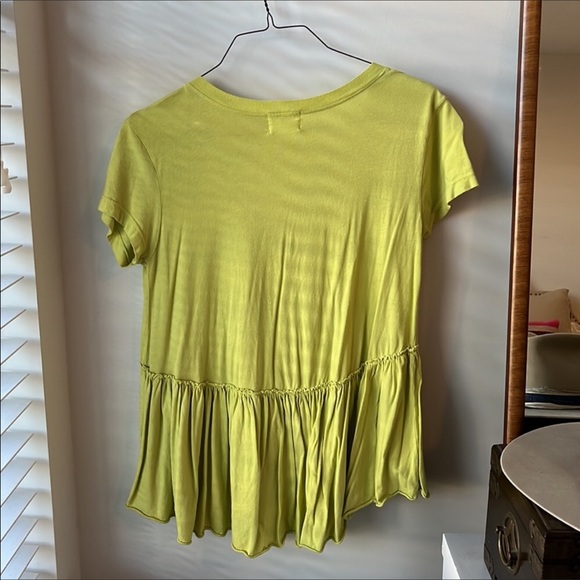 Anthropologie T. La Draped V Neck Peplum T Shirt - Picture 5 of 6